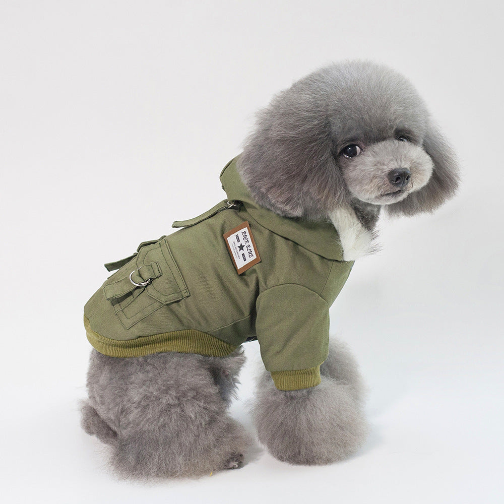 Pet Clothing Dog Clothes Autumn And Winter New Pet Clothes Pet Legs Cotton Clothes Junlu Cotton Clothes Fleece