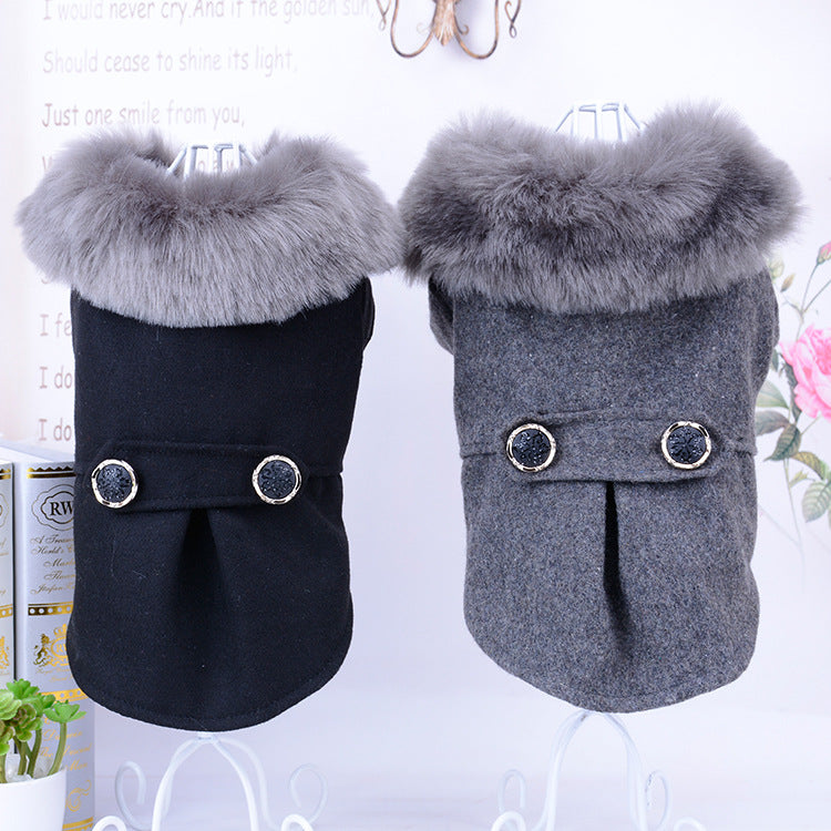 New Pet Supplies Two-legged Clothing Solid Color Dog Autumn And Winter Clothing Tit&#039;s Coat