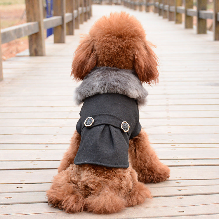 New Pet Supplies Two-legged Clothing Solid Color Dog Autumn And Winter Clothing Tit&#039;s Coat