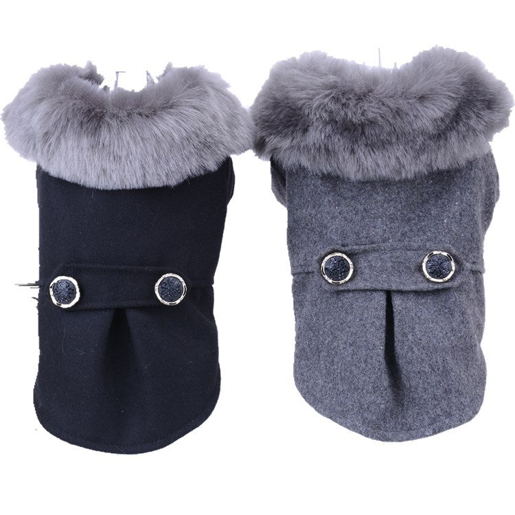 New Pet Supplies Two-legged Clothing Solid Color Dog Autumn And Winter Clothing Tit&#039;s Coat