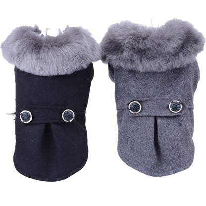 New Pet Supplies Two-legged Clothing Solid Color Dog Autumn And Winter Clothing Tit&#039;s Coat