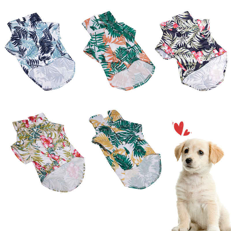 Pet Clothes Beach Nordic Shirt Hawaii Pet Dog Clothing Golden Retriever Spring Summer Four Seasons Dog Supplies