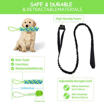 Dog Tug-of-war Rope Molar Tooth Cleaning Bite Rope Toy Outdoor Indoor Door Pull Rope Ball Pet Toy