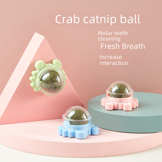 CONTAIL/pet Her Crab Catnip Ball Rotating Ball